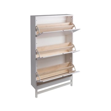 Scarpiera Falsterbo  - bianco, 3 scomparti - Mavis