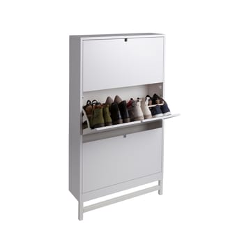 Scarpiera Falsterbo  - bianco, 3 scomparti - Mavis