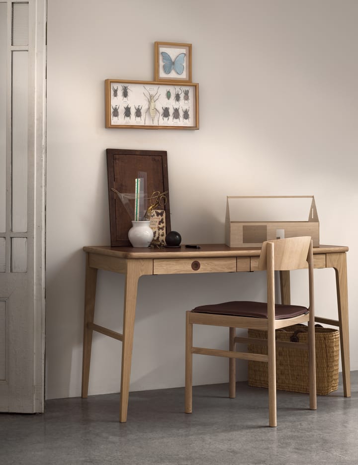 Scrivania Höllviken, rovere pigmentato bianco Mavis