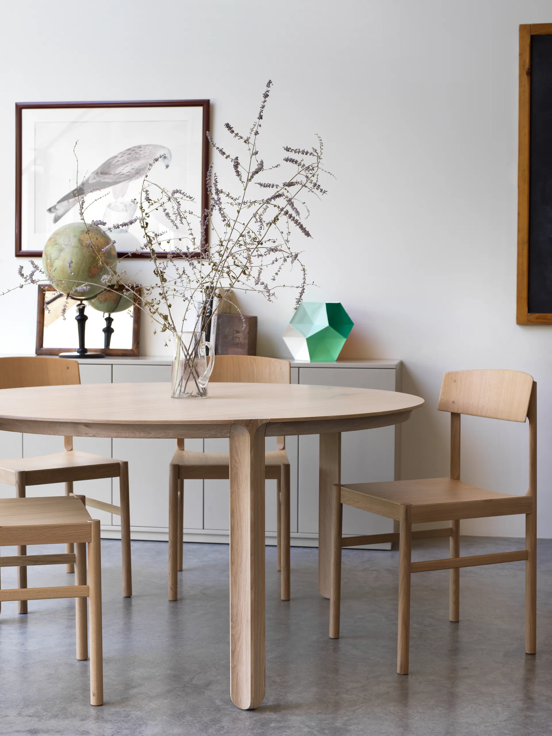 Sedia Rod, Rovere oliato bianco Mavis