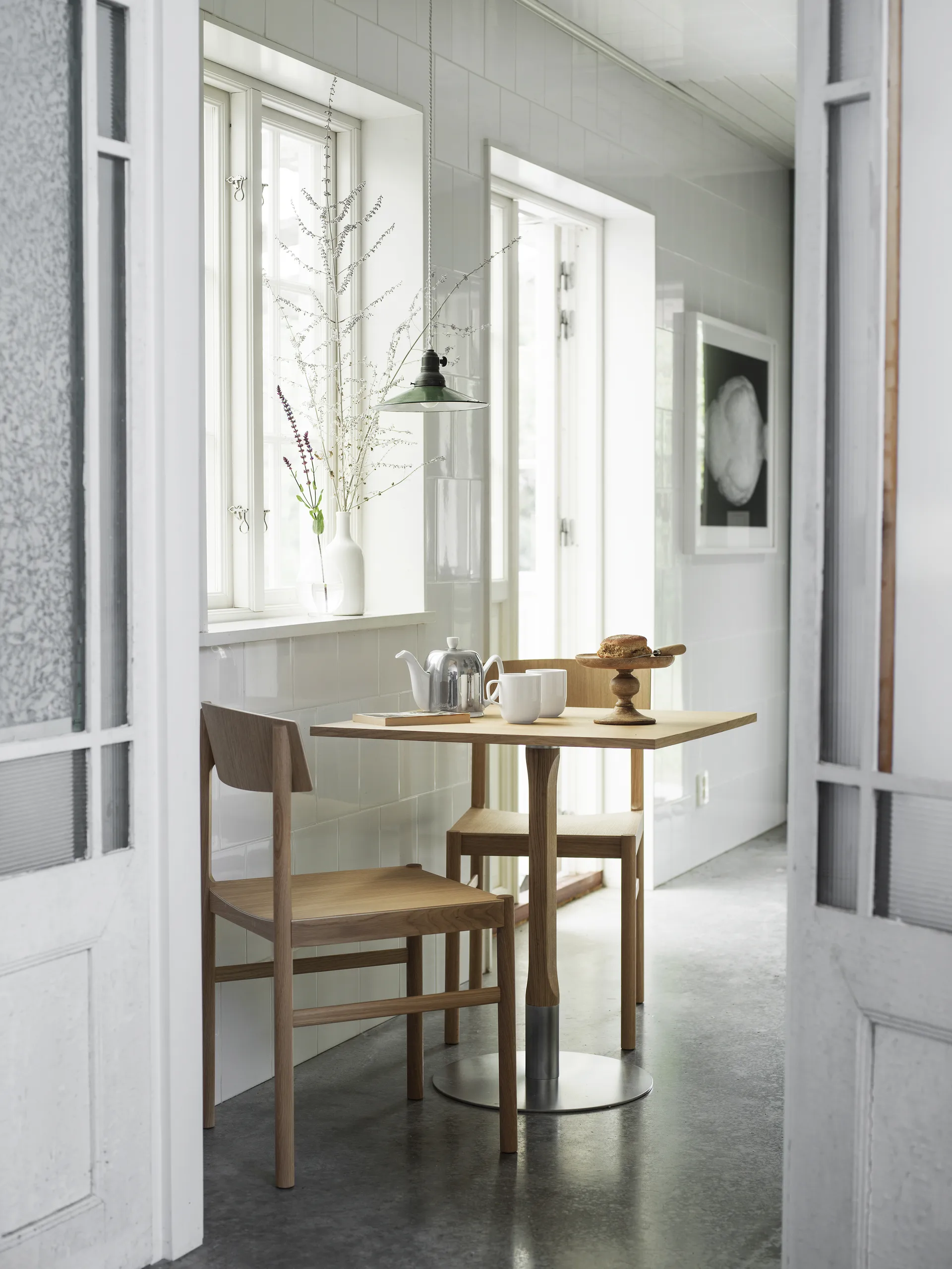 Sedia Rod, Rovere oliato bianco Mavis