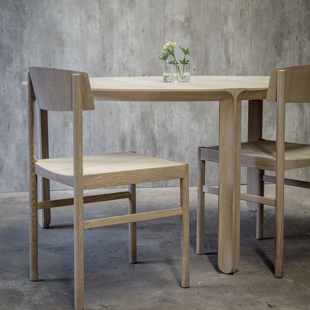 Sedia Rod, Rovere oliato bianco Mavis