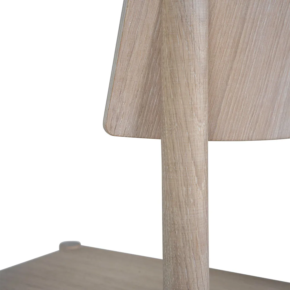 Sedia Rod, Rovere oliato bianco Mavis