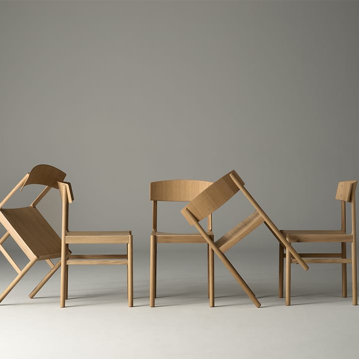 Sedia Rod, Rovere verniciato opaco pigmentato bianco Mavis