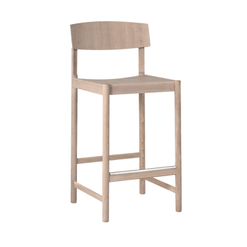 Sgabello Rod 65 cm - Rovere oliato bianco - Mavis