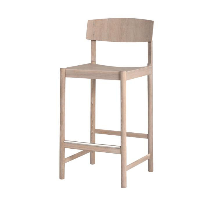 Sgabello Rod 65 cm - Rovere oliato bianco - Mavis