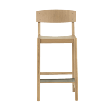 Sgabello Rod 65 cm - Rovere verniciato opaco pigmentato bianco - Mavis