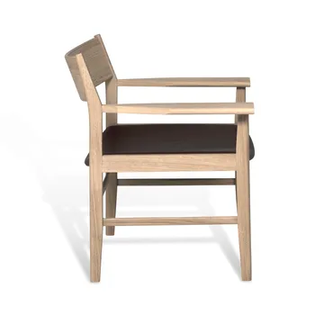 Siza poltrona lounge - Rovere laccato opaco pigmentato bianco – pelle Mocca Tärnsjö - Mavis