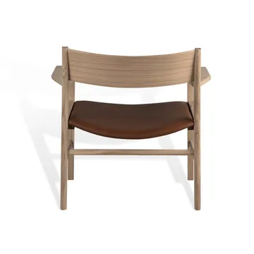 Siza poltrona lounge - Rovere opaco laccato bianco pigmentato-Cognac pelle Tärnsjö - Mavis