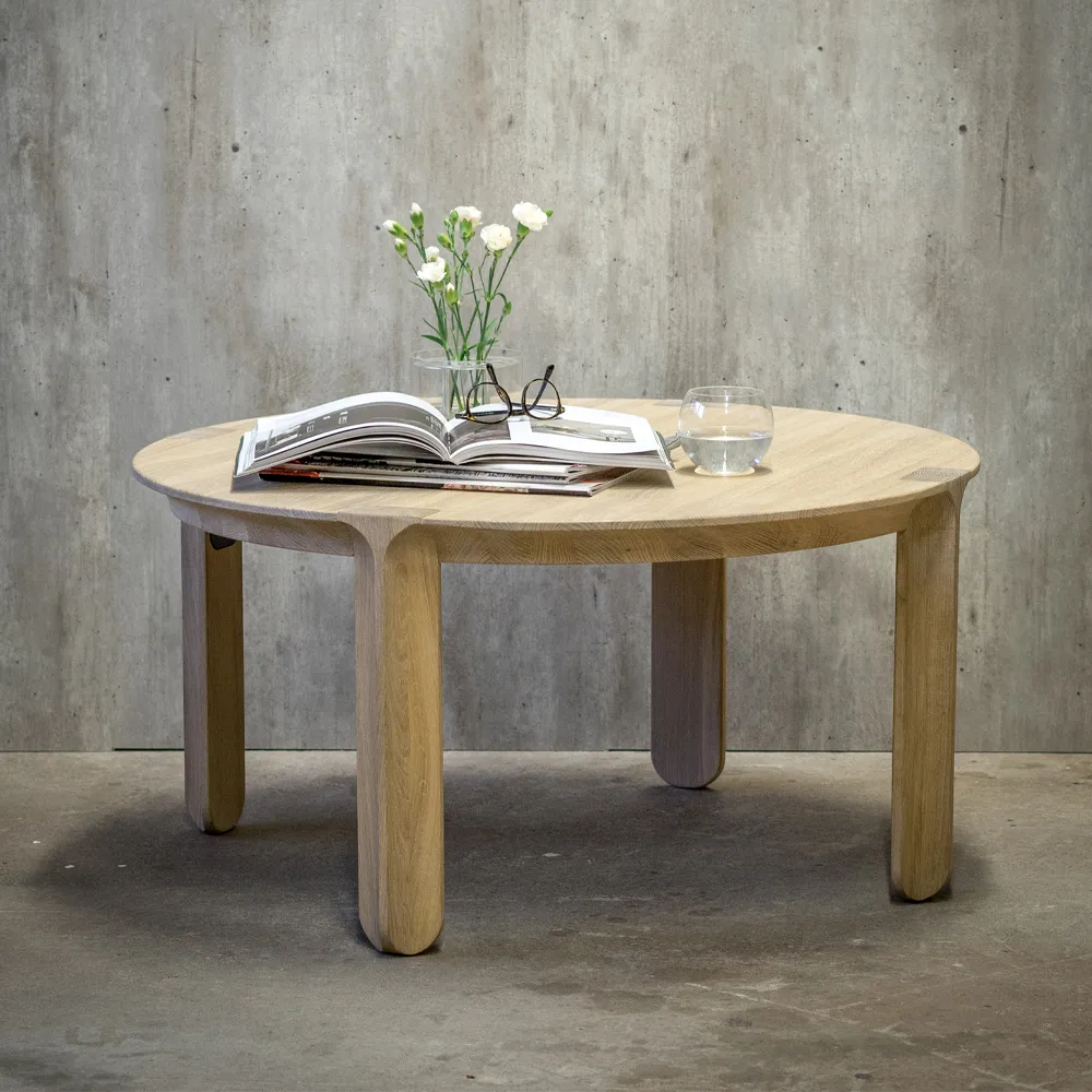 Tavolino Amor, rovere bianco cera-olio Mavis