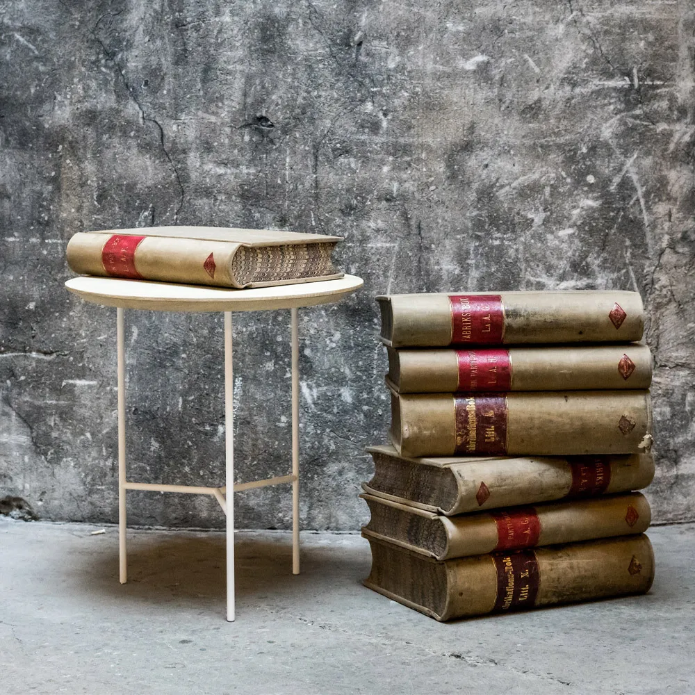 Tavolino laterale Tribeca , rovere oliato rustico, gambe nere, ø47 cm Mavis