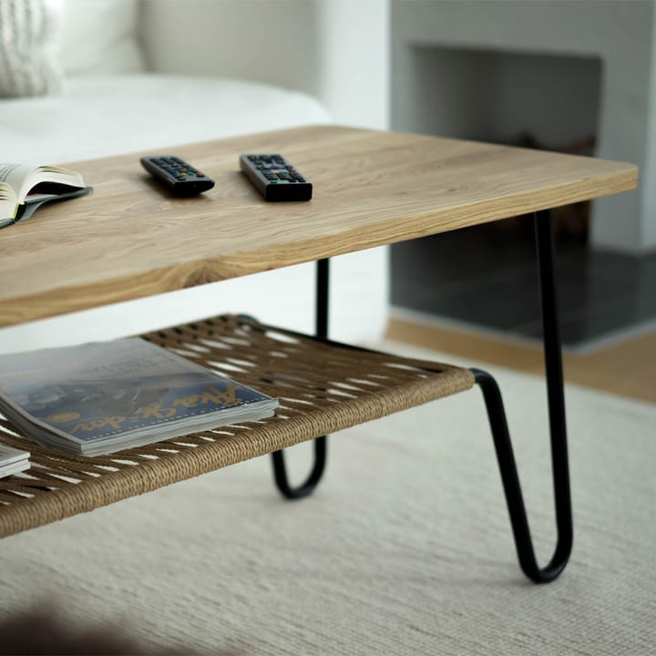 Tavolino Marcel, rovere saponato rustico, 140x70 Mavis