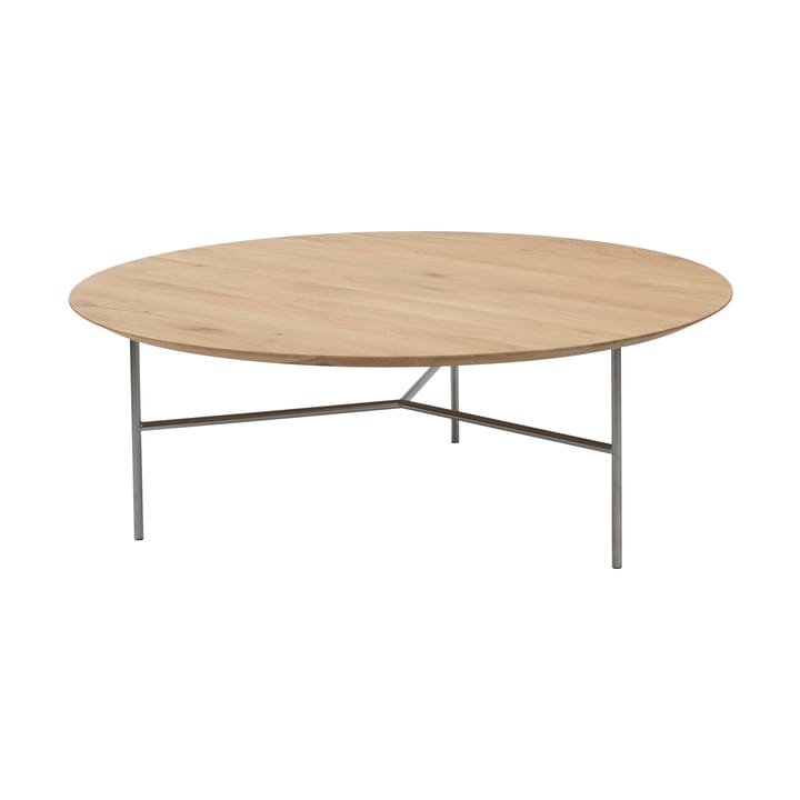 Tavolino Tribeca - rovere laccato, cromo satinato, ø110 - Mavis