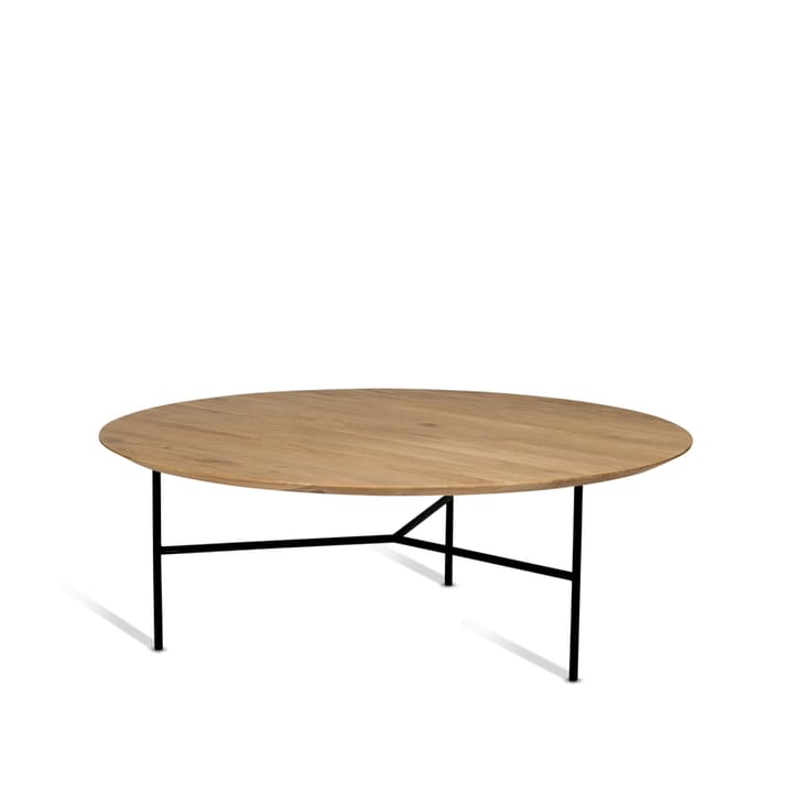Tavolino Tribeca - rovere laccato, gambe nere, ø110 - Mavis