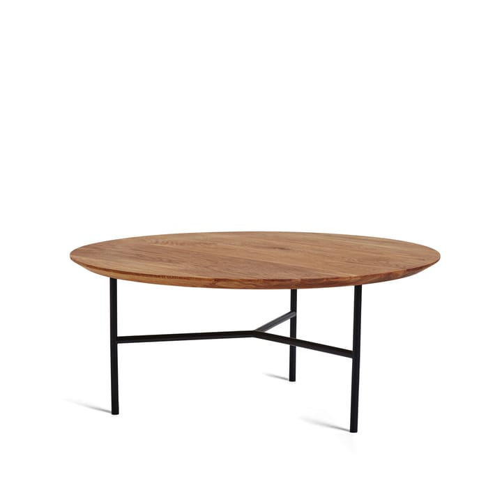 Tavolino Tribeca - rovere oliato rustico, gambe nere, ø80 - Mavis