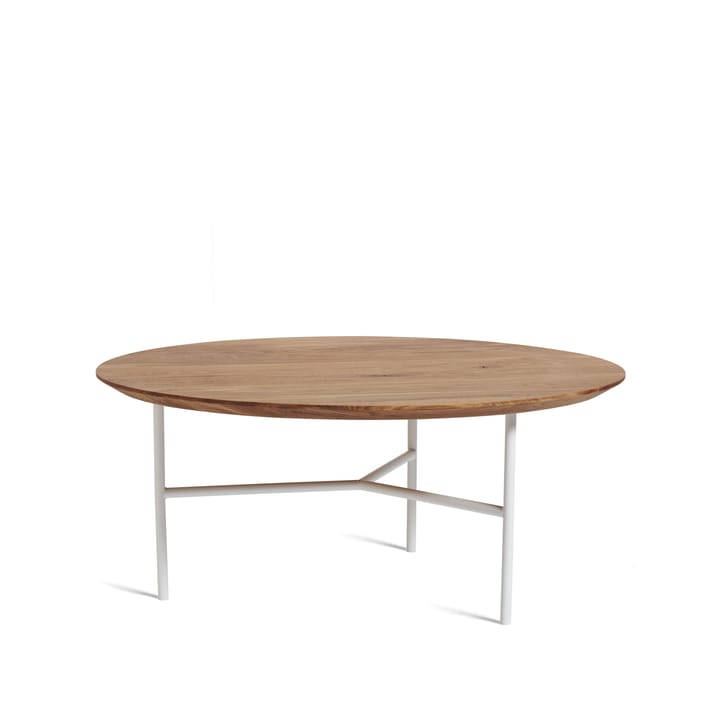Tavolino Tribeca - rovere olio rustico, gambe bianche, ø80 - Mavis