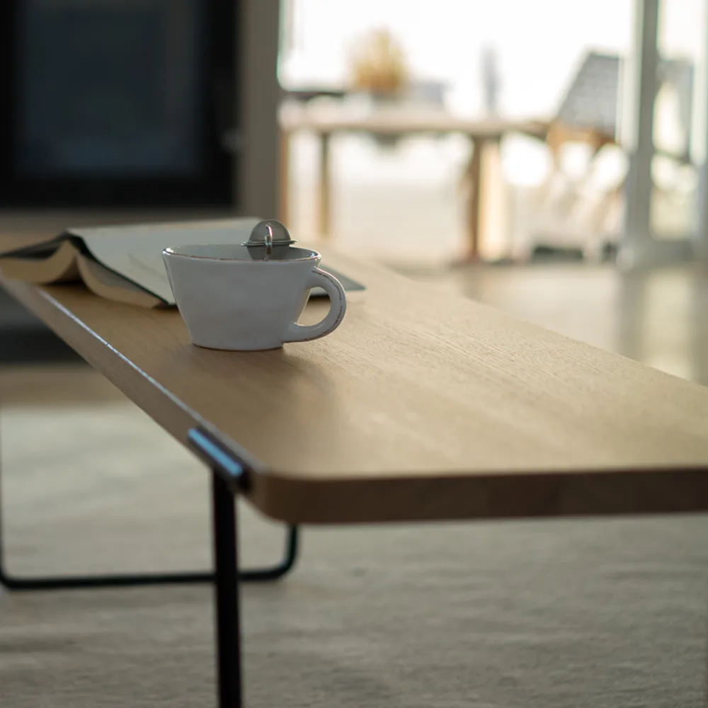 Tavolino Update , rovere chiaro vernice trasparente, 140 cm Mavis