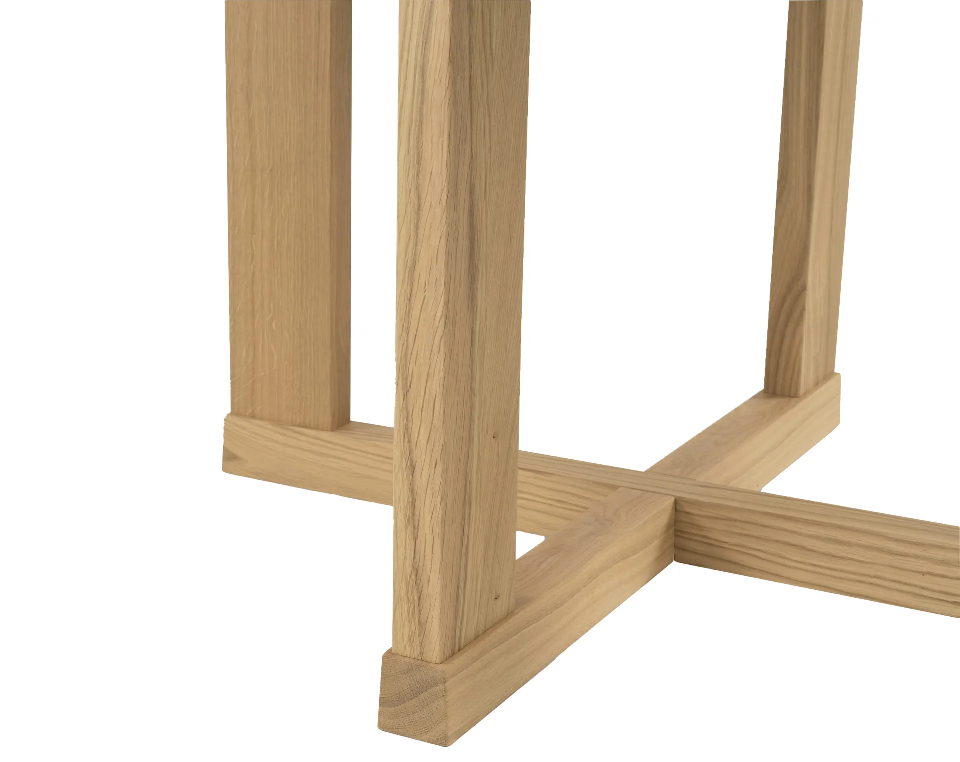 Tavolo Arv ⌀130 cm, Rovere verniciato opaco pigmentato bianco Mavis