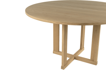 Tavolo Arv ⌀130 cm - Rovere verniciato opaco pigmentato bianco - Mavis