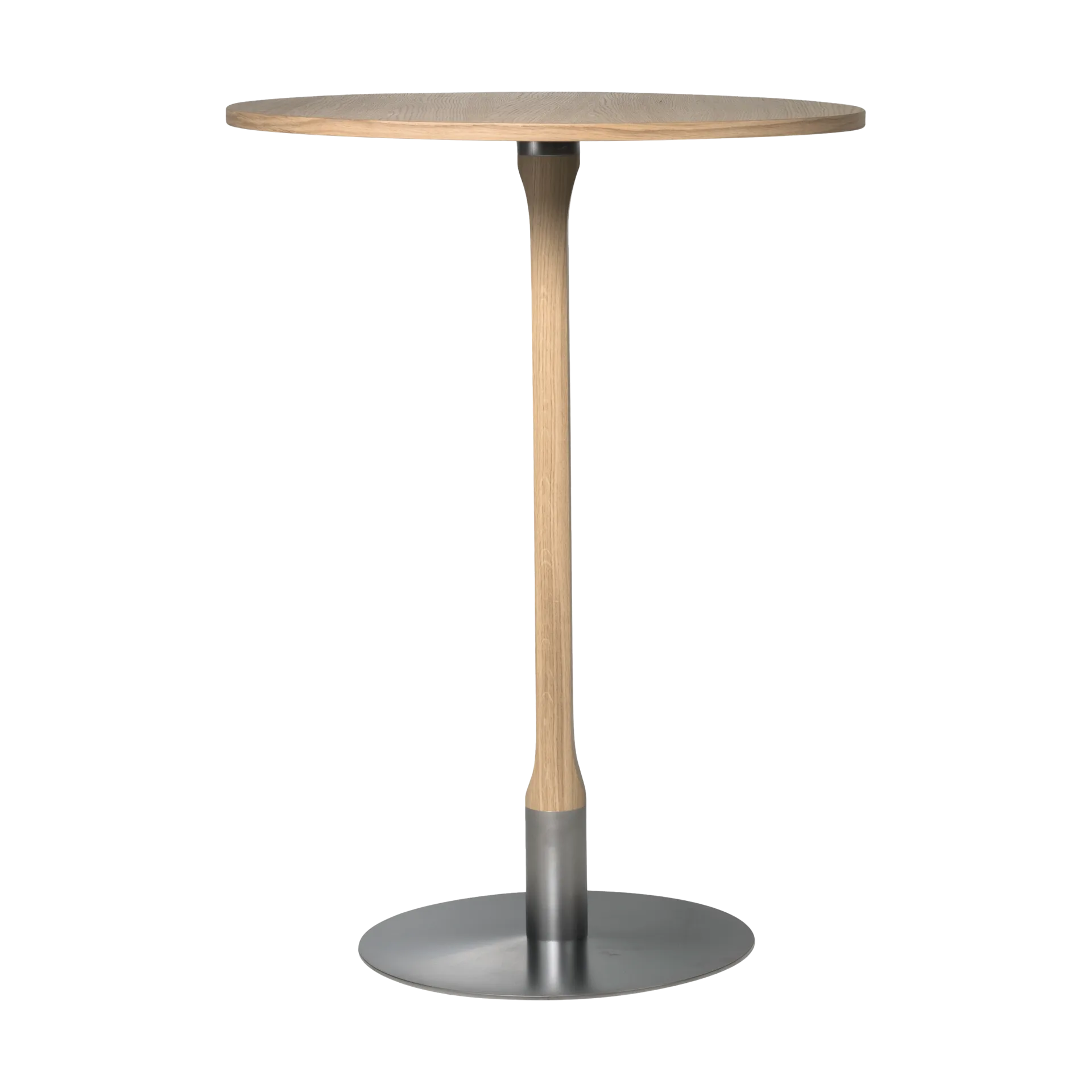Tavolo da bar Rod Ø70 cm, Rovere opaco con pigmentazione bianca Mavis