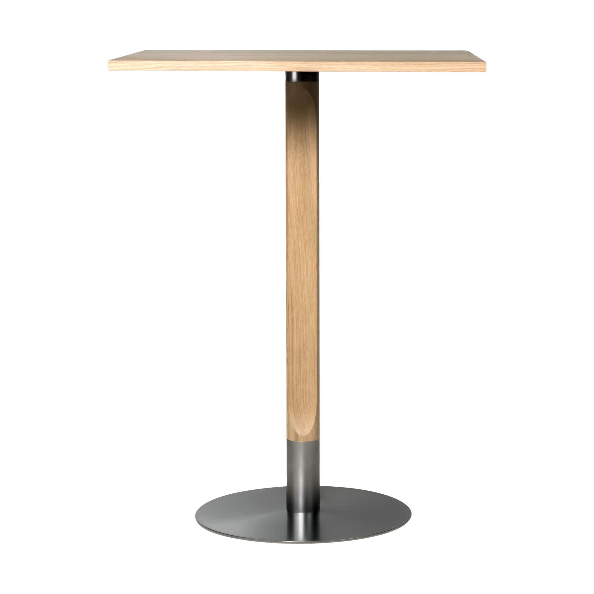Tavolo da bar Rod 70x70 cm , Rovere opaco con pigmentazione bianca Mavis