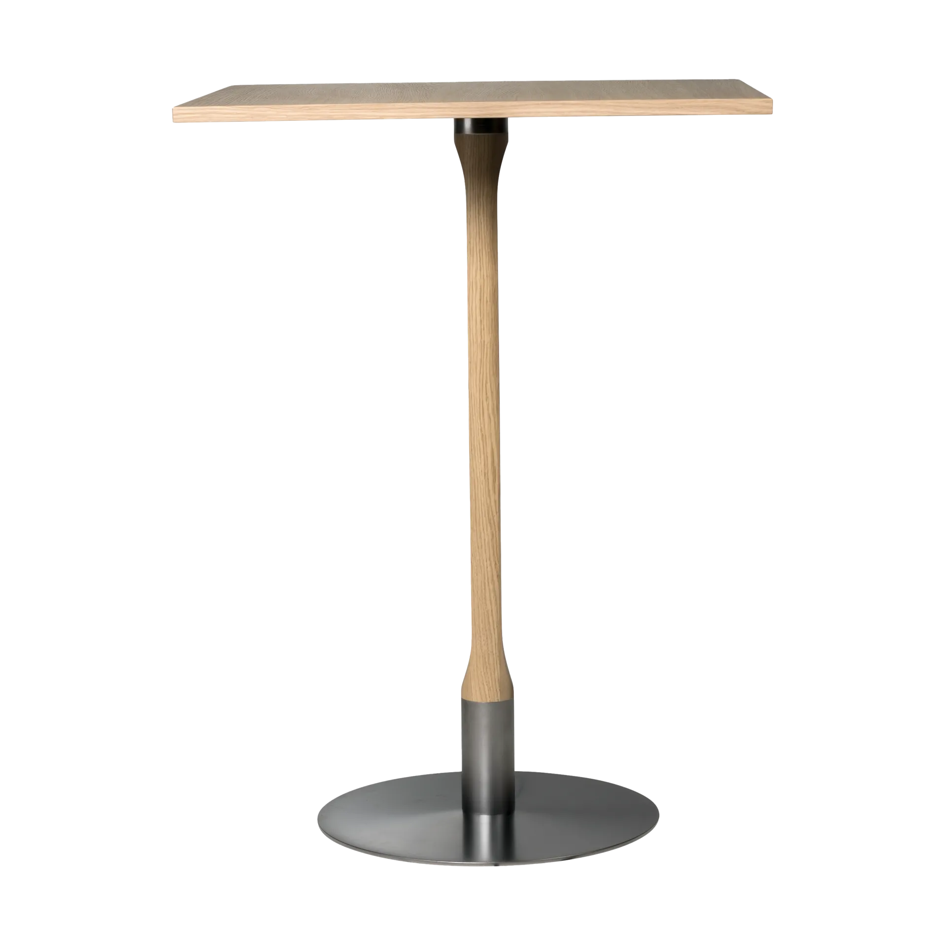 Tavolo da bar Rod 70x70 cm , Rovere opaco con pigmentazione bianca Mavis