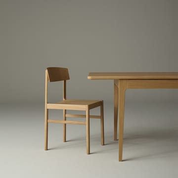 Tavolo Höllviken - rovere verniciato opaco bianco, 2 allunghe, pietra calcarea da 50 cm - Mavis