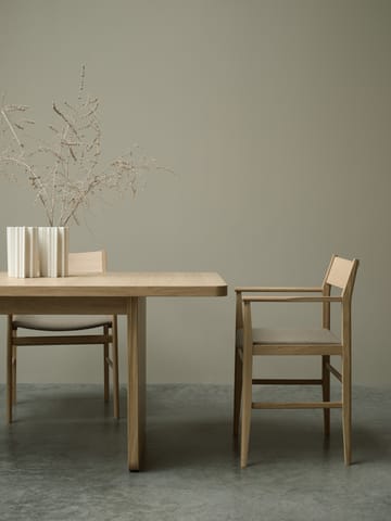 Tavolo Vaud - Rovere pigmentato bianco, 2 pz inserto - Mavis
