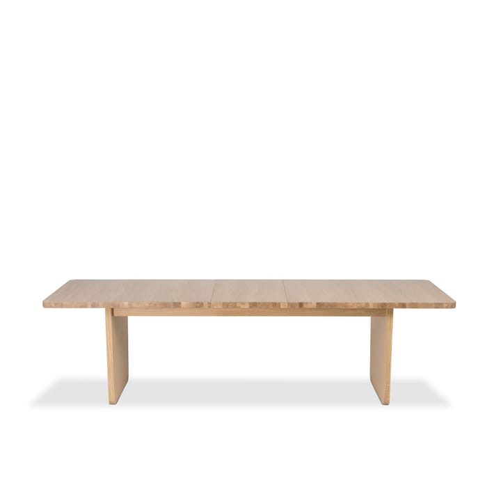 Tavolo Vaud, Rovere pigmentato bianco, 2 pz inserto Mavis