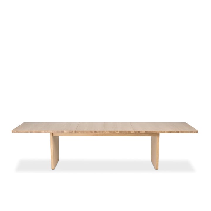 Tavolo Vaud, Rovere pigmentato bianco, 2 pz inserto Mavis