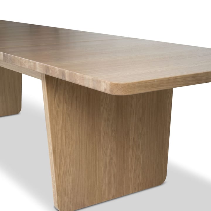 Tavolo Vaud, Rovere pigmentato bianco, 2 pz inserto Mavis
