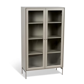 Vetrina 130 cm beige Volt  - Dettagli in acciaio inossidabile - Mavis