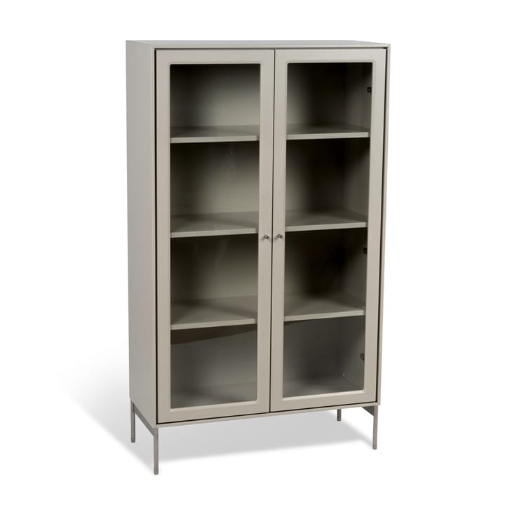 Vetrina 130 cm beige Volt , Dettagli in acciaio inossidabile Mavis