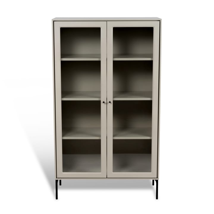 Vetrina 130 cm beige Volt  - Dettagli in nero - Mavis