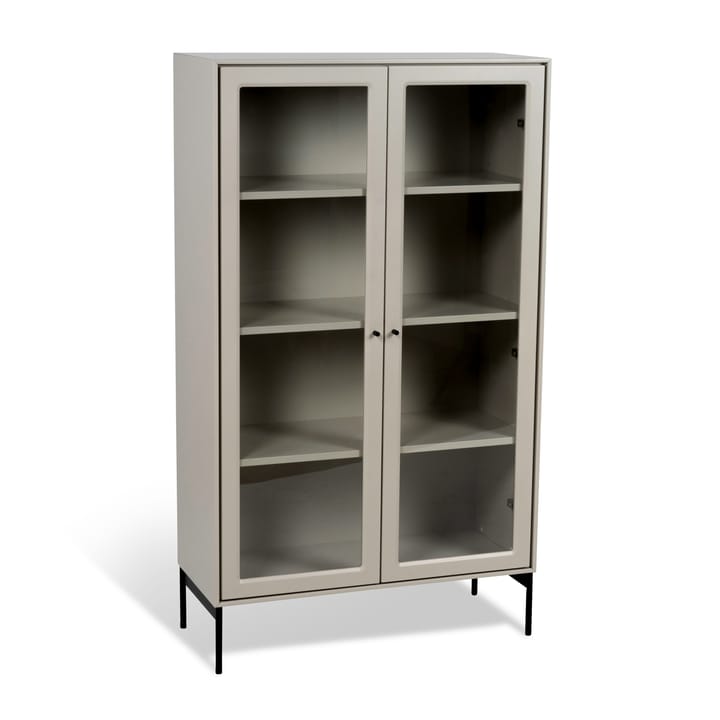 Vetrina 130 cm beige Volt , Dettagli in nero Mavis