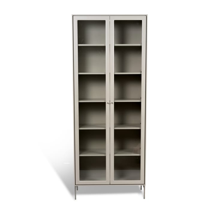 Vetrina 190 cm beige Volt  - Dettagli in acciaio inossidabile - Mavis