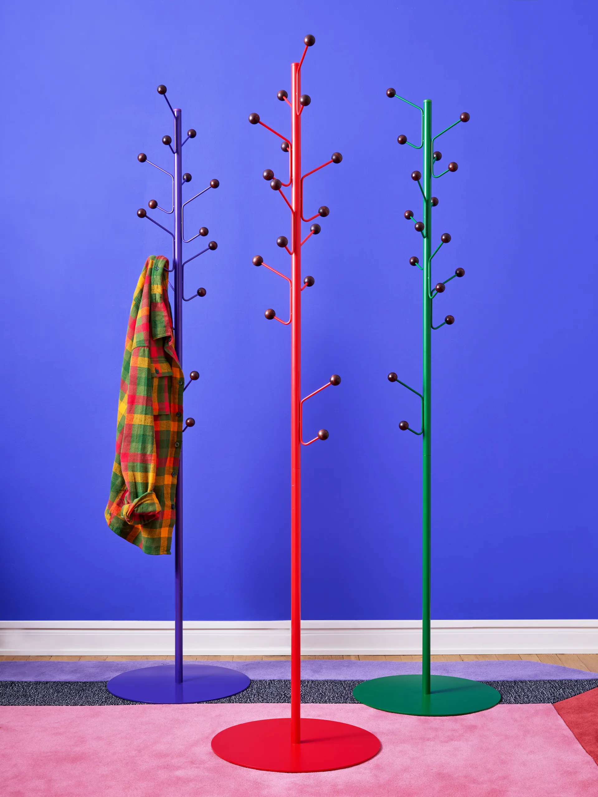 Appendiabiti Bill Floor, Verde-marrone scuro Maze