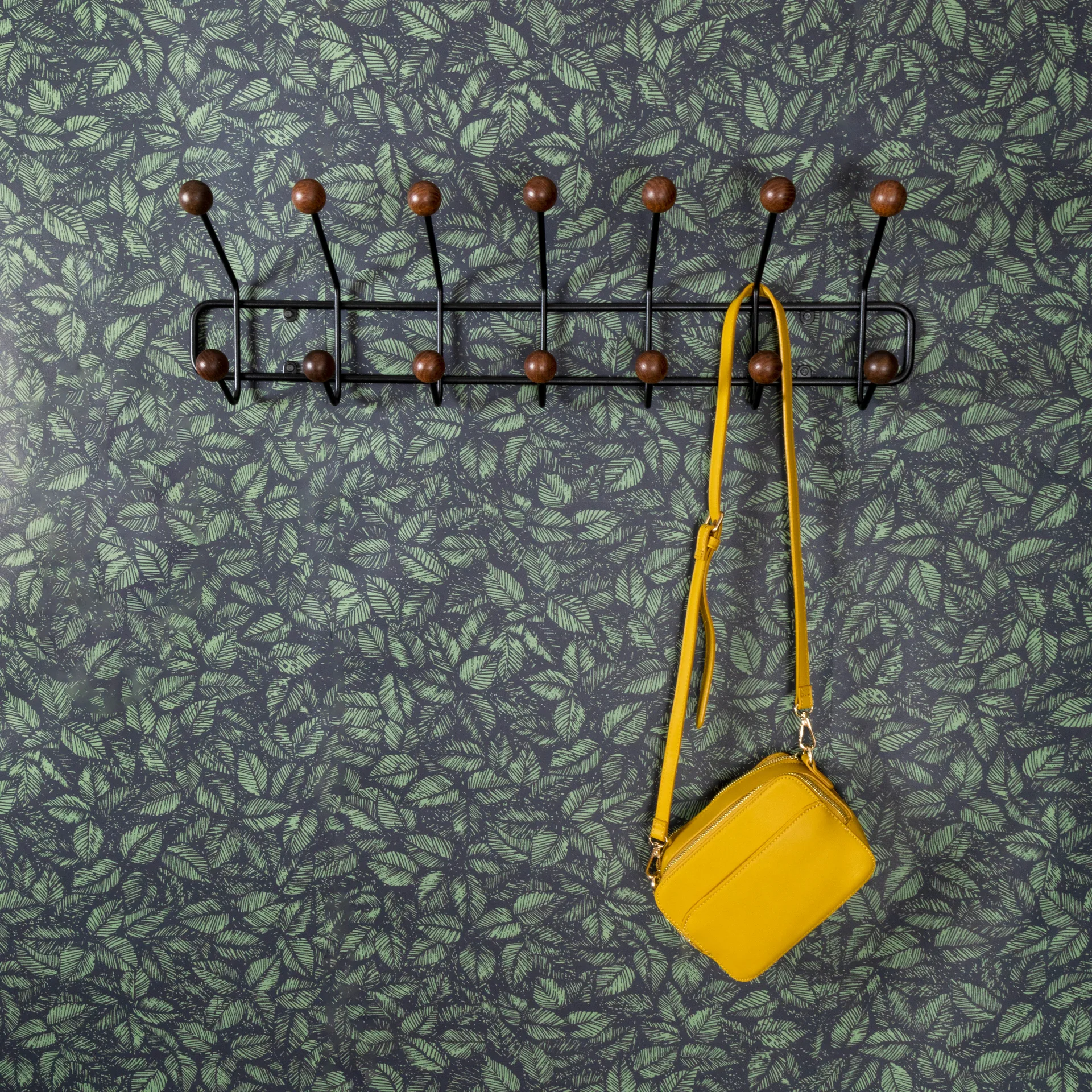 Appendiabiti Bill Horizontal S, nero-marrone scuro Maze