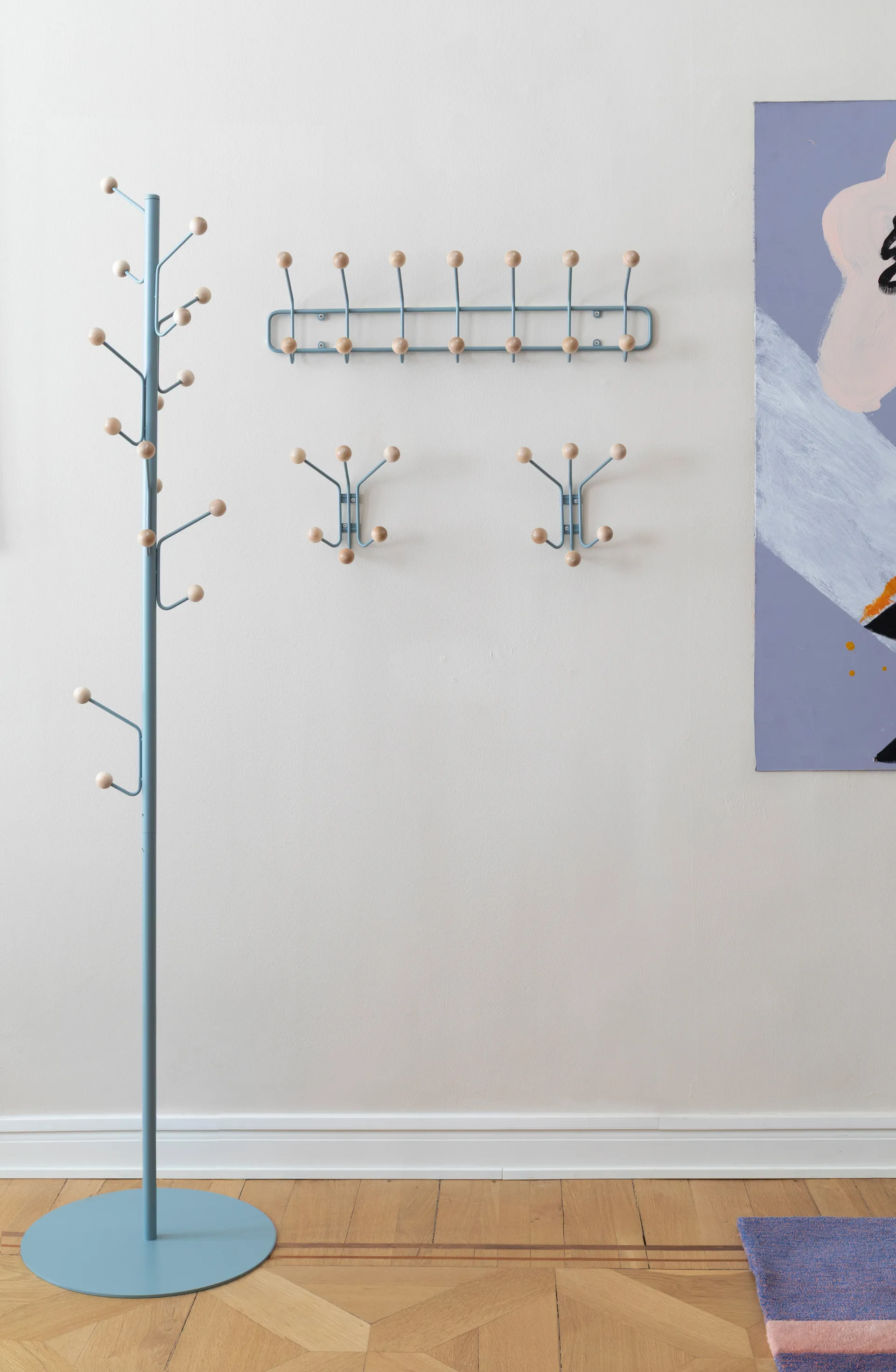 Appendiabiti Bill Horizontal S, Pigeon blue Maze