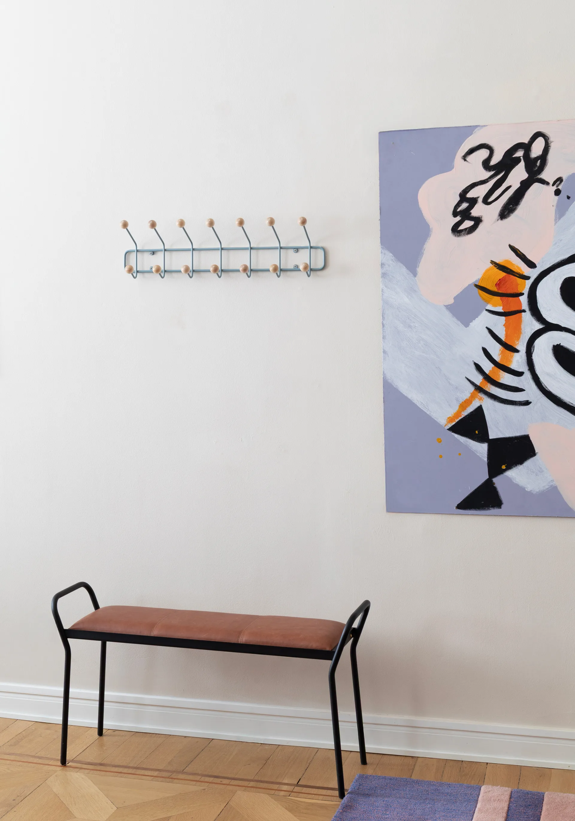 Appendiabiti Bill Horizontal S, Pigeon blue Maze