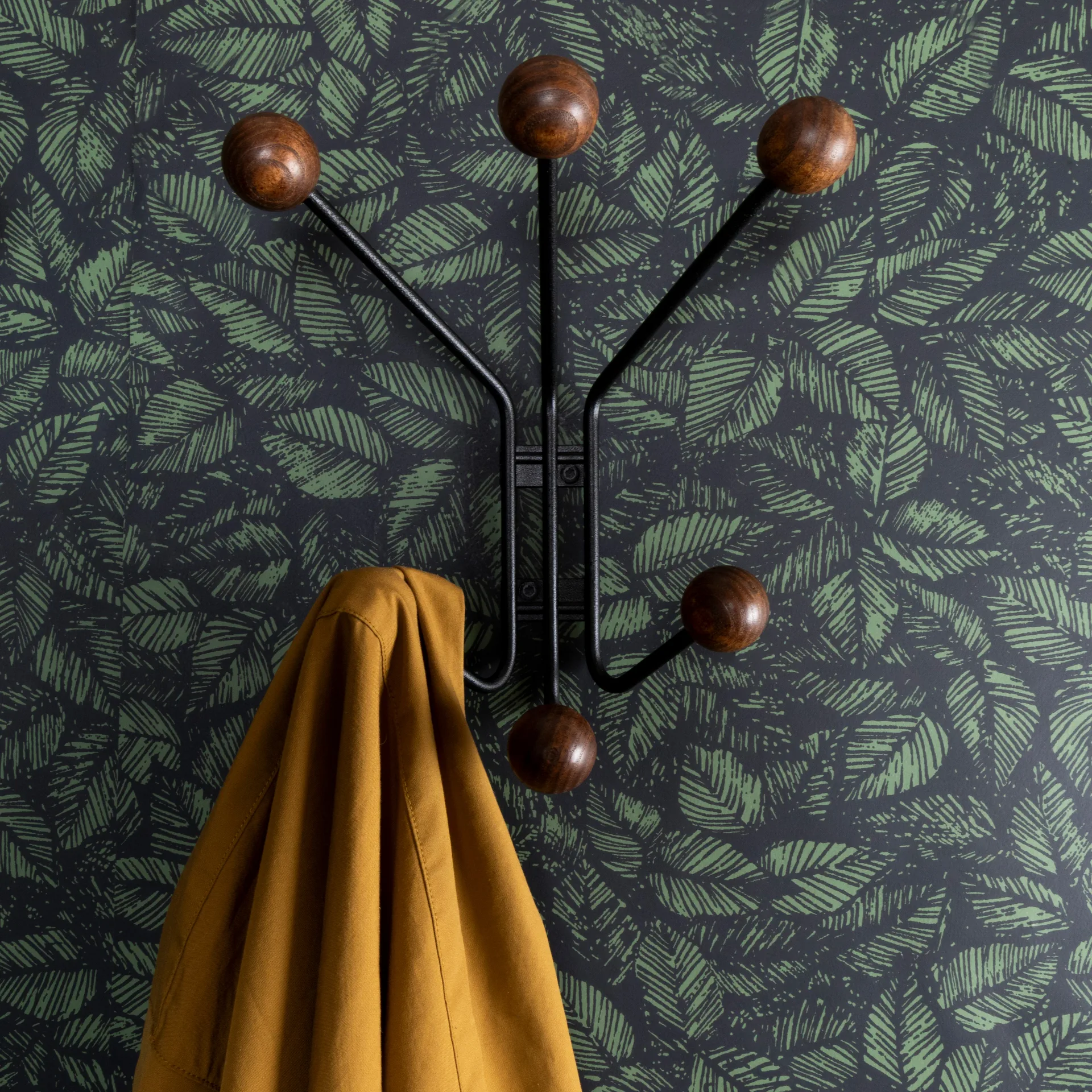 Appendiabiti Bill XS, nero-marrone scuro Maze