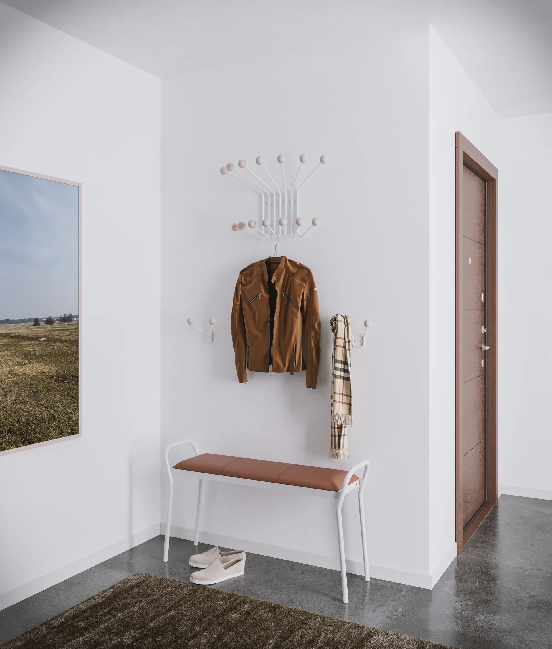 Appendiabiti Bill XXS, Greige Maze