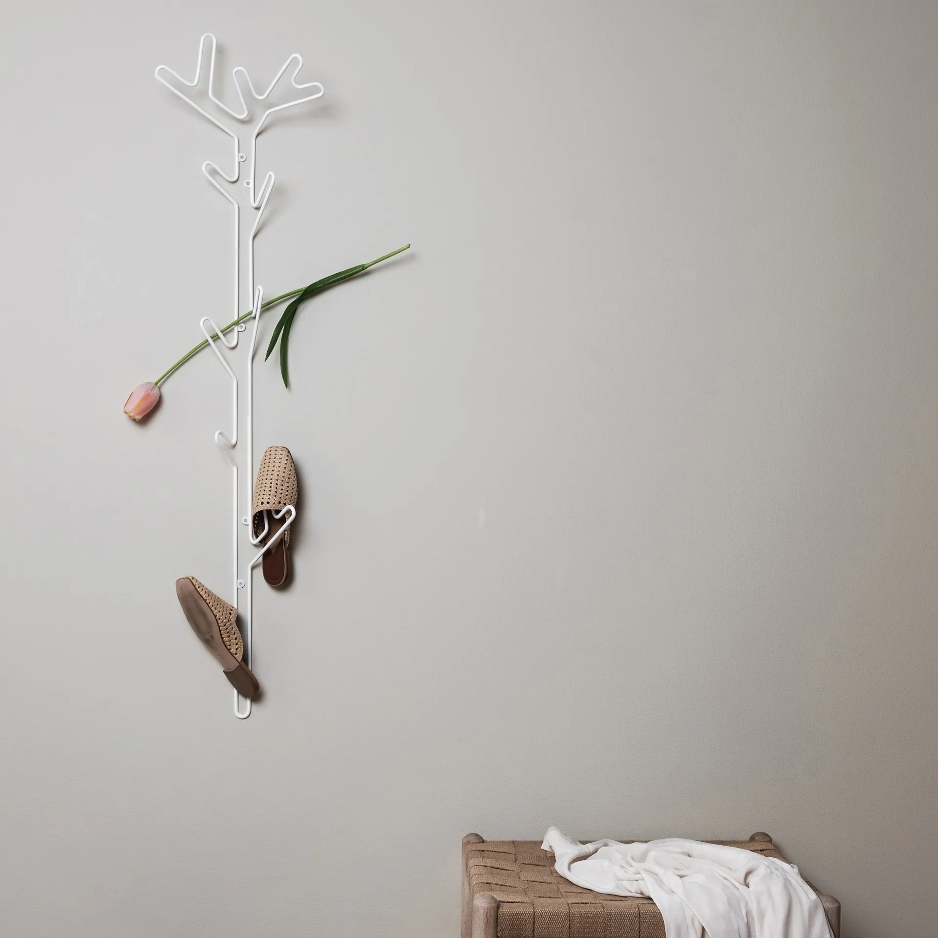 Appendiabiti Branch, bianco Maze