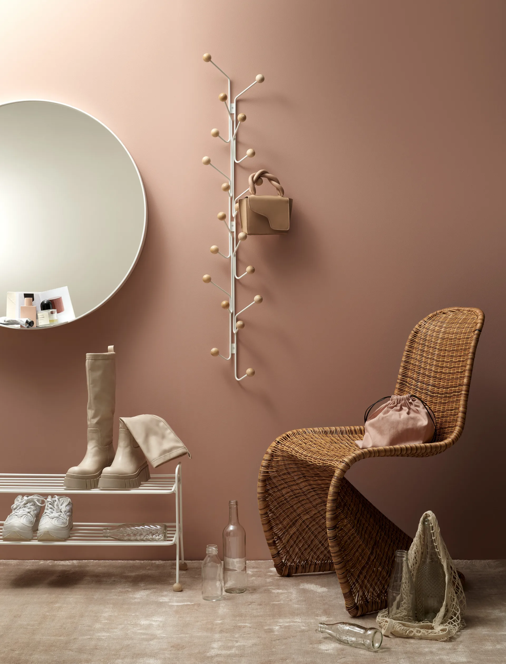 Appendiabiti verticale Bill S, Bianco Maze