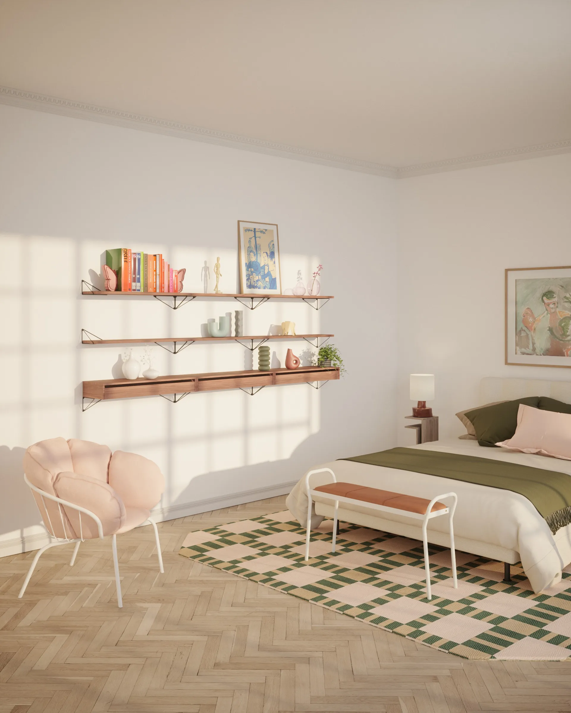 Cassetto Pythagoras L, noce Maze