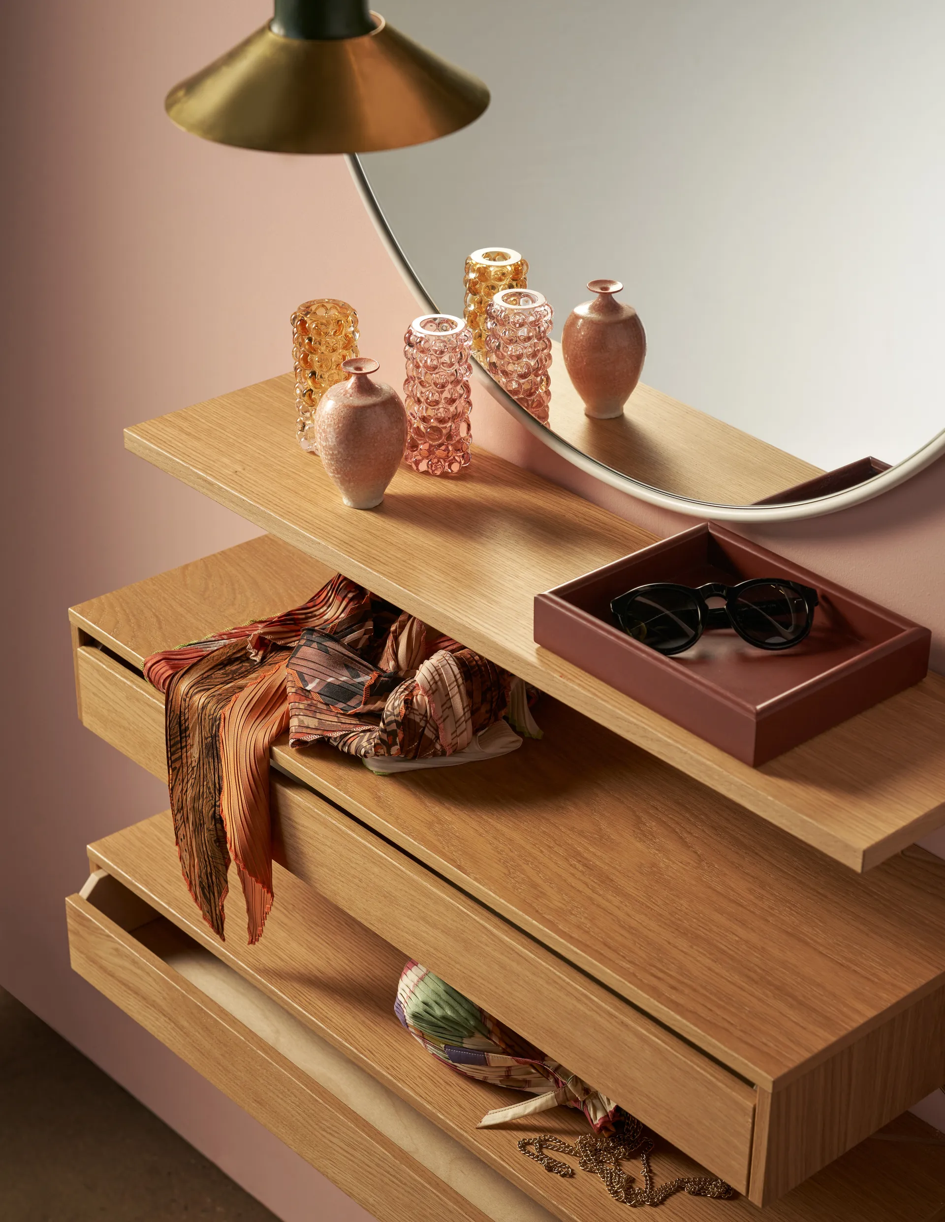 Cassetto Pythagoras L, rovere Maze