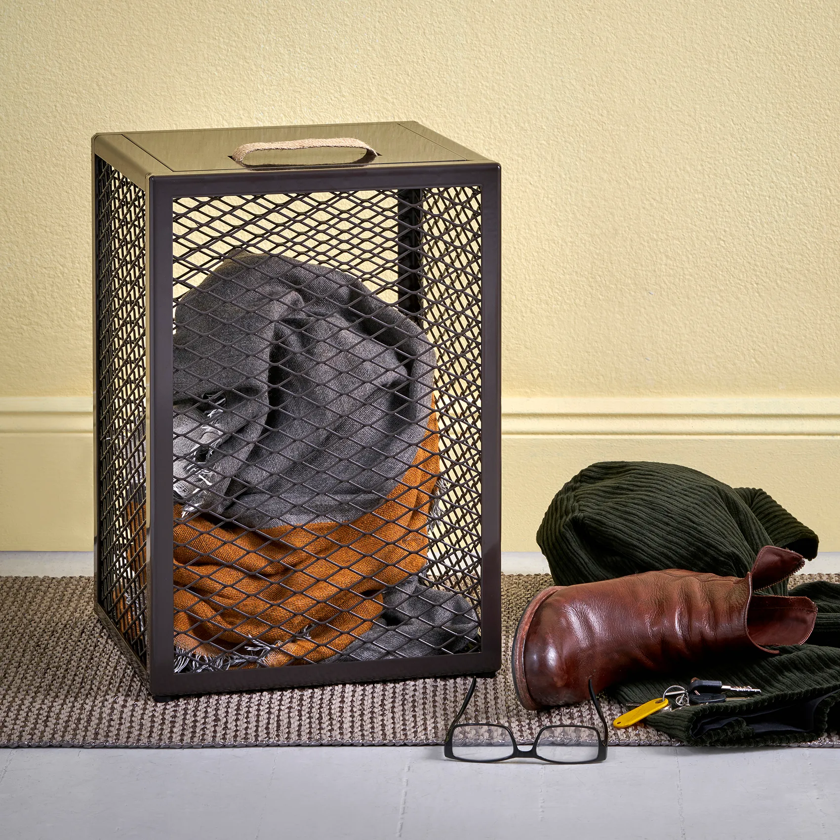 Contenitore The Cube, dark chocolate Maze