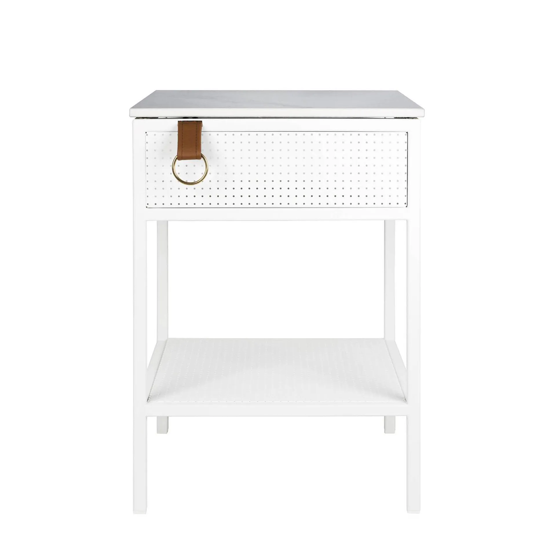 Credenza Tracy allineata a sinistra, Bianco Maze