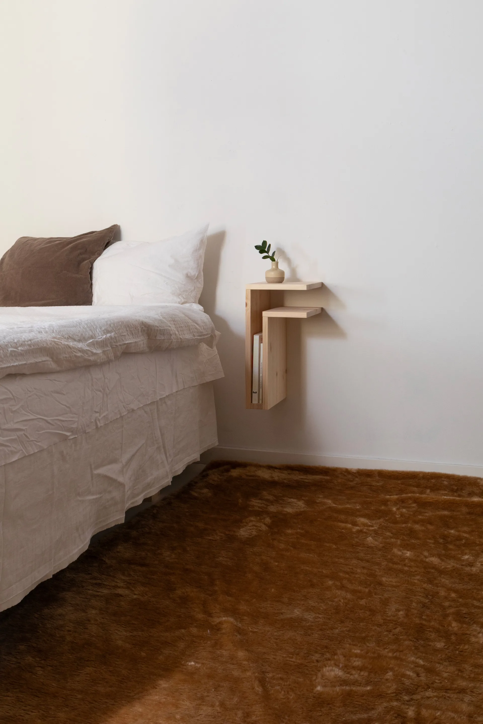 Mensola da parete fai-da-te F-shelf Play , Pino, destro Maze