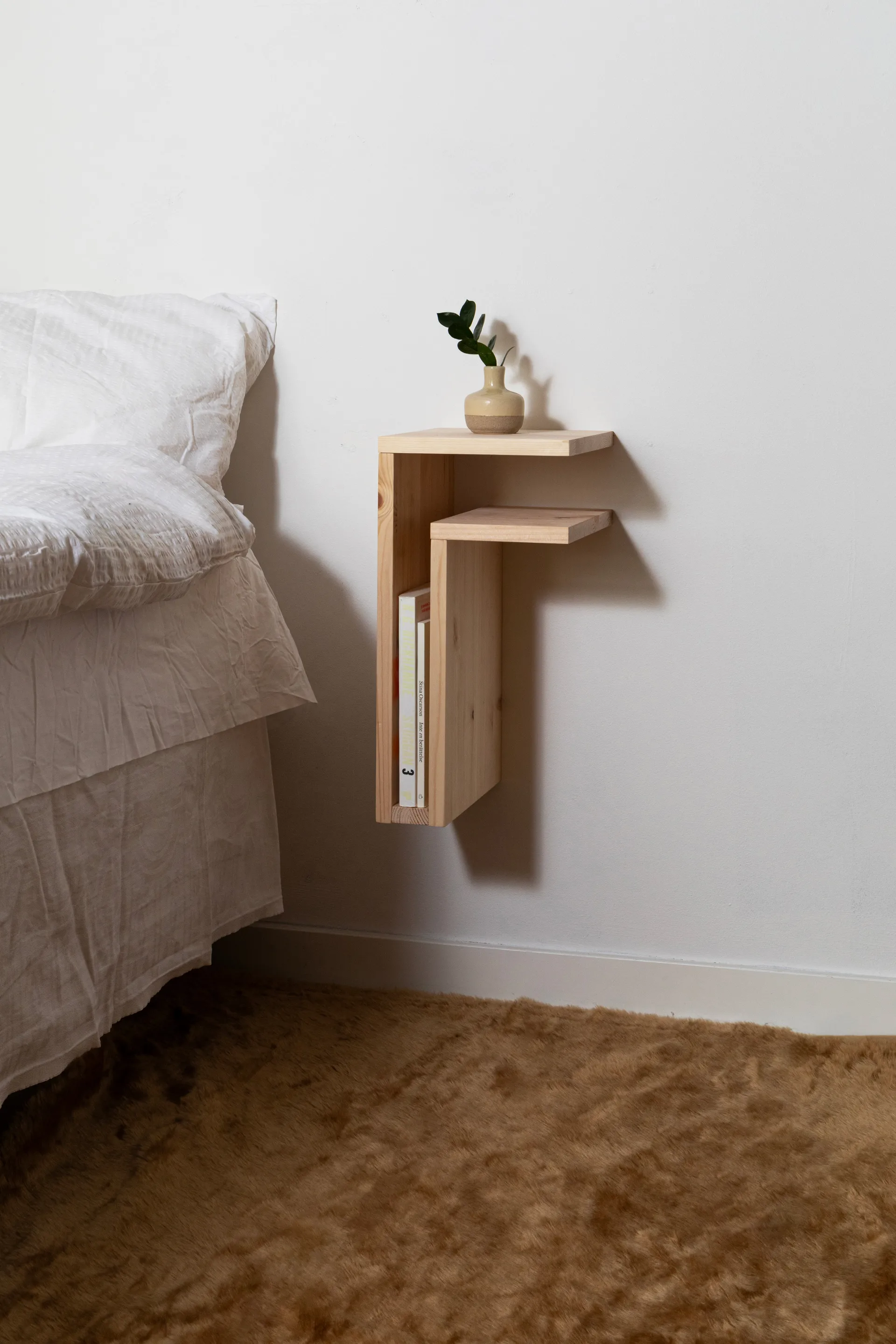 Mensola da parete fai-da-te F-shelf Play , Pino, destro Maze